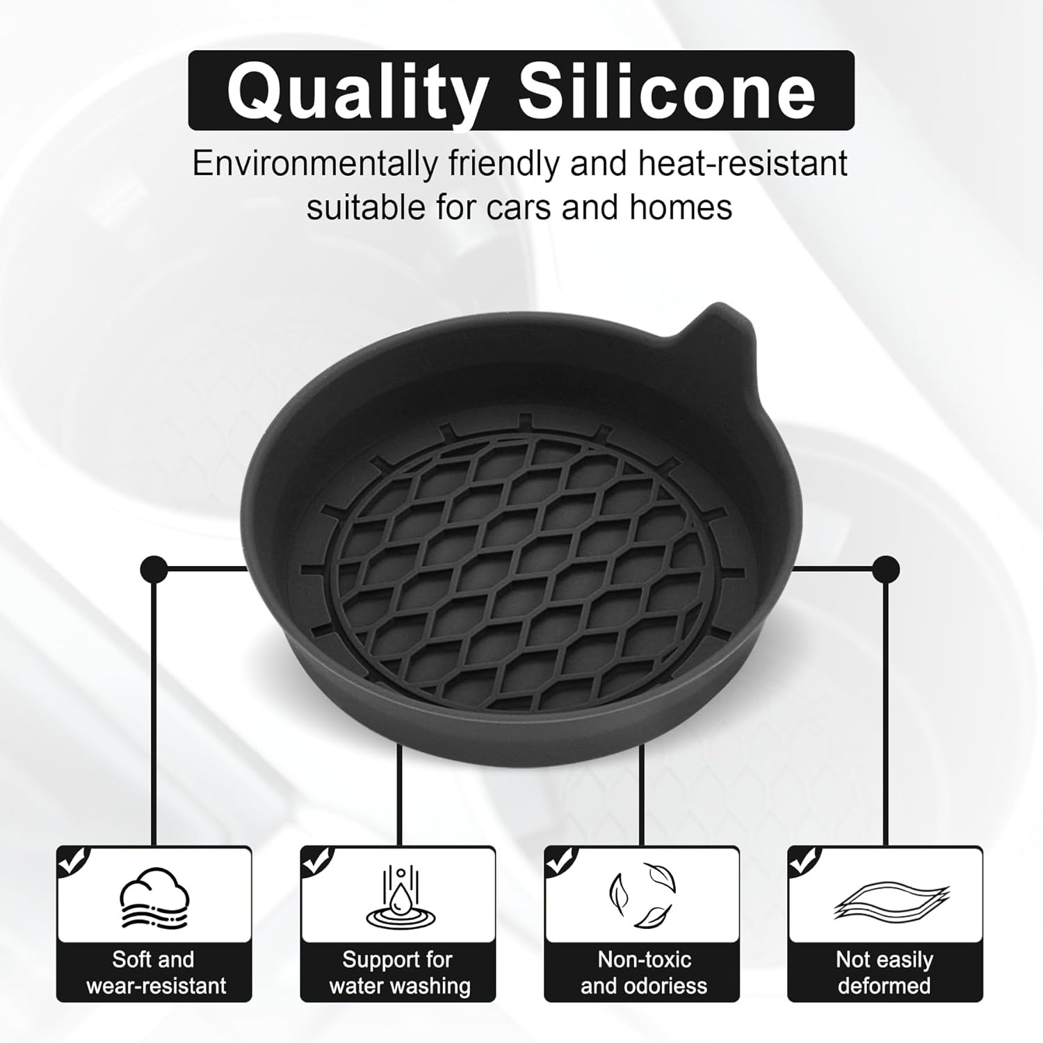 Sleek Car Cup Holder Coasters
