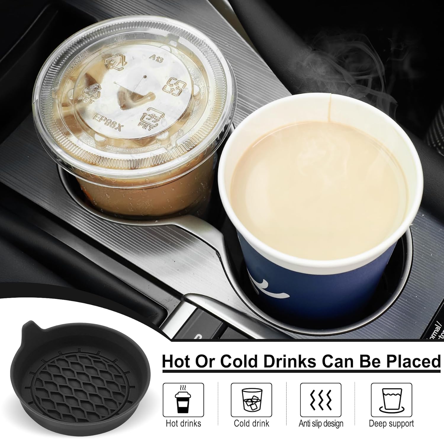 Sleek Car Cup Holder Coasters